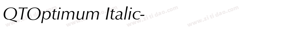 QTOptimum Italic字体转换